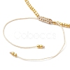 Natural Pearl & Seed Braided Bead Bracelets BJEW-JB09722-02-4