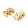 Rack Plating Brass Micro Pave Cubic Zirconia Slide Charms KK-C084-34G-E-2