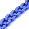 Handmade Opaque Acrylic Curb Chains AJEW-JB00564-05-2