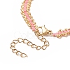 Glass Seed Braided Beaded Bracelet with 304 Stainless Steel Clasp for Women BJEW-JB09169-6
