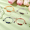 12Pcs 12 Styles Chips Natural & Synthetic Mixed Gemstone Braided Bead Bracelets Sets BJEW-JB11048-2