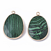 Synthetic Malachite Pendants G-T131-08B-2