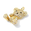 Rack Plating Brass Pave Cubic Zirconia Pendants KK-M282-40G-2