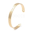 Rack Plating Brass Open Cuff Bangles for Women BJEW-M303-01G-1