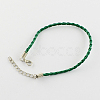 Trendy Braided Imitation Leather Bracelet Making BJEW-S076-012-2