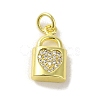 Brass Micro Pave Cubic Zirconia Charms KK-M283-28A-01-1