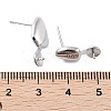 925 Sterling Silver Stud Earrings Findings EJEW-B038-10P-3