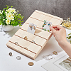 6-Slot Rectangle Slant Back Wood Ring Display Stands RDIS-WH0018-03-3