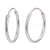 925 Sterling Silver Hoop Earring Findings STER-E062-05B-S-3