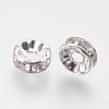 Brass Rhinestone Spacer Beads RB-A003-8MM-S-2