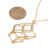 Brass Macrame Pouch Empty Stone Holder for Pendant Necklaces Making NJEW-JN04440-03-2