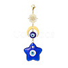 Handmade Evil Eye Lampwork Pendant Decoration Sets HJEW-JM00912-2