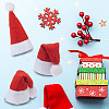 Mini Cloth Christmas Hat AJEW-WH0001-70-4
