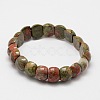Faceted Natural & Synthetic Mixed Stone Beads Stretch Bracelets BJEW-E289-B-3