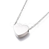 304 Stainless Steel Heart Pendant Necklaces NJEW-I240-25-3