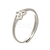 Brass Adjustable Rings for Women RJEW-R005-05P-5