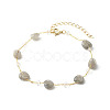 Natural Labradorite Beads Anklets Set for Girl Women AJEW-AN00450-02-3