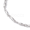 Non-Tarnish 304 Stainless Steel Bar Link Chain Anklets AJEW-AN00602-01-3