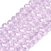 Electroplate Glass Beads Strands EGLA-A034-T6mm-A22-1