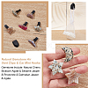 6Pcs 6 Style Teardrop Star Moon Natural Gemstone Air Vent Clips & 1Pc Resin Car Mini Hooks JEWB-AB00029-4