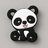 Panda Silicone Beads SIL-WH0002-82B-1