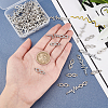 DICOSMETIC 60Pcs 2 Styles Alloy Crystal Rhinestone Connector Charms FIND-DC0001-39-3