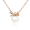 Sweet and Lovely S925 Silver Freshwater Pearl Pendant Necklaces RR3530-1