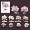 10Pcs 10 Styles Flower Tree Waterproof PET Stickers DIY-G121-03F-1