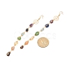 Natural Gemstone Nuggets Beads Dangle Earrings EJEW-JE04667-4