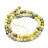Natural Yellow Turquoise(Jasper) Beads Strands G-K310-A01-6mm-2