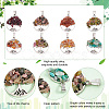   8Pcs 8 Styles Natural & Synthetic Mixed Stone Chip Pendants G-PH0002-14-4