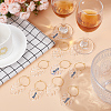 Transparent Acrylic Leaf Wine Glass Charms AJEW-AB00117-4