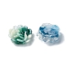 Flower Resin Cabochons with Glitter Powder CRES-Q006-05A-4