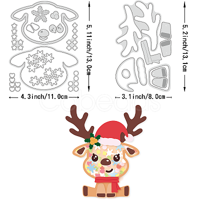 Christmas Theme Carbon Steel Cutting Dies Stencils DIY-WH0309-1254-1