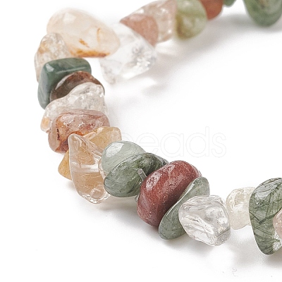 Unisex Chip Natural Gemstone Beaded Stretch Bracelets BJEW-S143-35-1