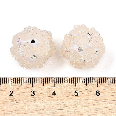 Acrylic Handmade Luminous Polymer Clay Rhinestone Beads CLAY-H003-06D-1