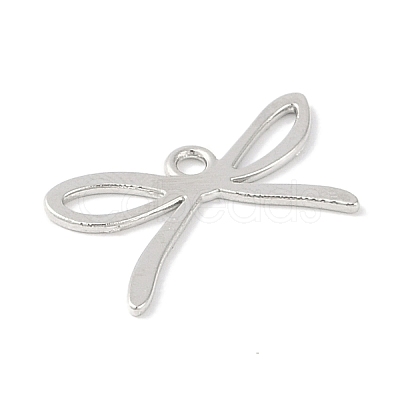 Rack Plating Bowknot Alloy Pendants PALLOY-F018-01P-1