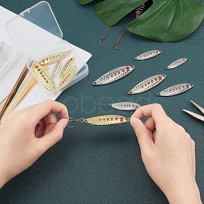 SUPERFINDINGS 12 Pcs 6 Styles Zinc Alloy Fishing Bait Jig Head Spoon Lure FIND-FH0001-61-1