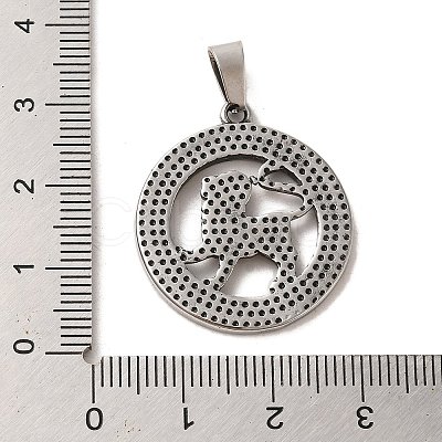 304 Stainless Steel Pendants STAS-C084-01G-AS-1