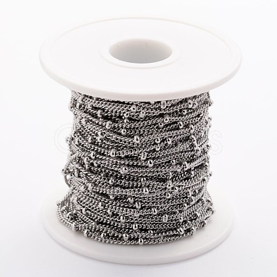 Tarnish Resistant 304 Stainless Steel Twisted Chains CHS-K003-02P-0.5MM-1