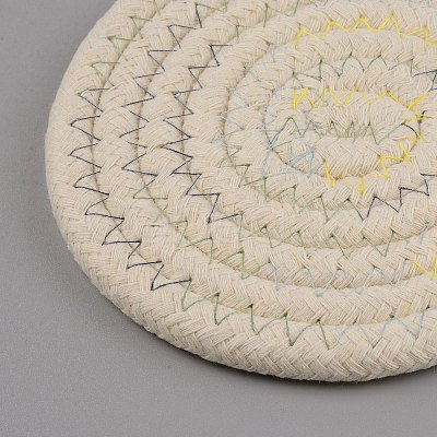 Cotton Thread Weave Hot Pot Holders DIY-SZC0005-01B-1