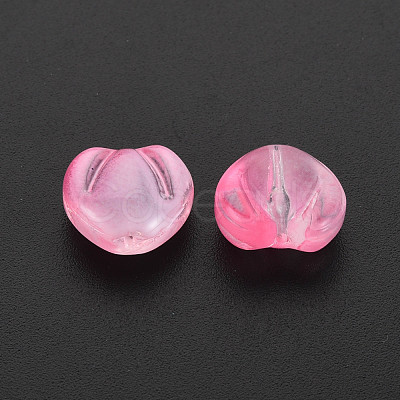 Two Tone Transparent Spray Painted Glass Beads GLAA-T022-24-C06-1