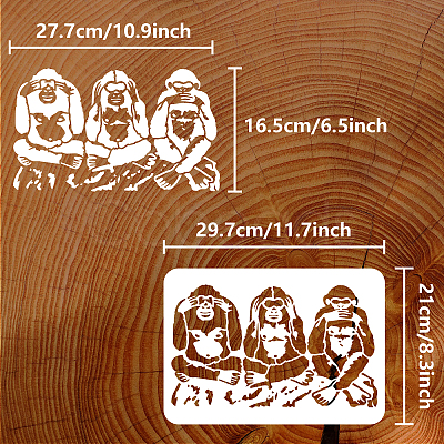 Plastic Drawing Painting Stencils Templates DIY-WH0396-511-1