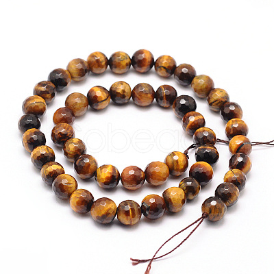 Natural Tiger Eye Beads Strands G-F260-02-8mm-1