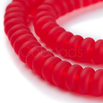 Frosted Glass Beads Strands X-GLAA-I047-03B-1