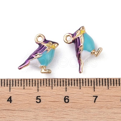 Alloy Enamel Pendants ENAM-R149-08B-G-1