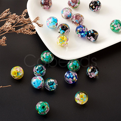 Handmade Lampwork Beads Strands LAMP-CD0001-07-1