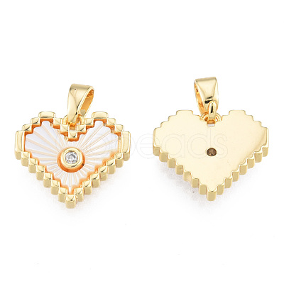 Natural Freshwater Shell Charms KK-N233-414-1