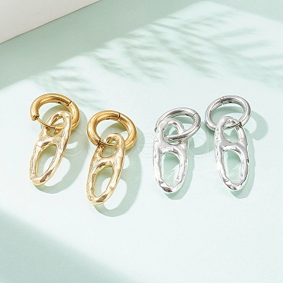 304 Stainless Steel Huggie Hoop Earrings EJEW-JE04473-1