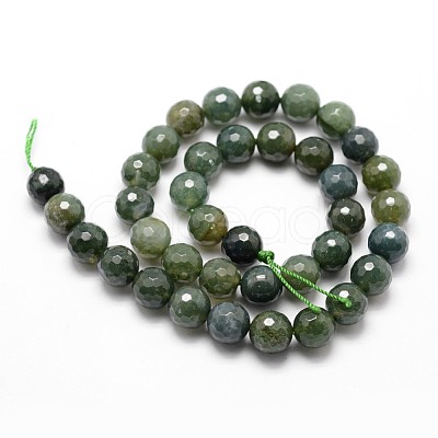 Natural Moss Agate Beads Strands X-G-D840-25-8mm-1